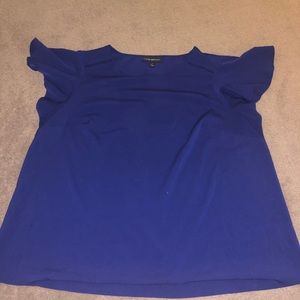 Navy short sleeve blouse